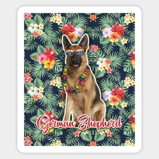 Bernese Mountain Summer Funky Hawaiian, Hawaii Style, Dog Personalized Hawaiian Sticker